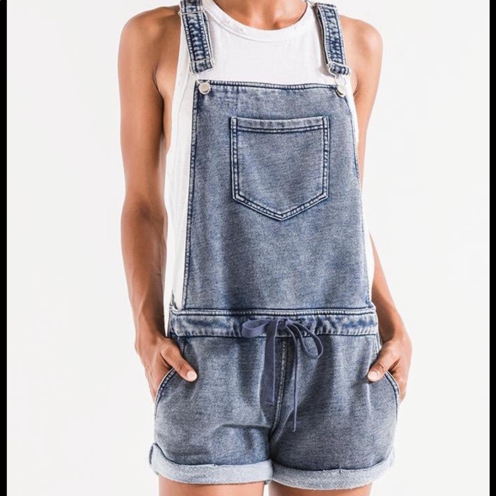 Excellent condition soft denim-look shortalls zsupply small